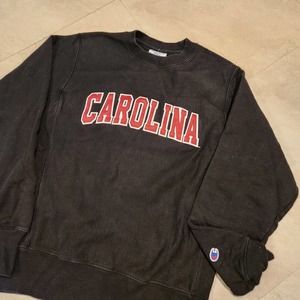 Champion Black Crewneck Sweatshirt University of South Carolina stitched letters